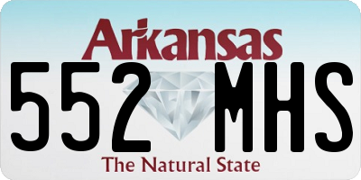 AR license plate 552MHS