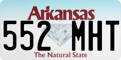 AR license plate 552MHT