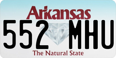 AR license plate 552MHU