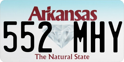 AR license plate 552MHY