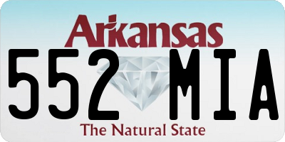 AR license plate 552MIA
