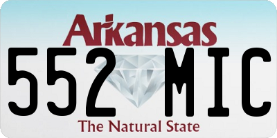 AR license plate 552MIC