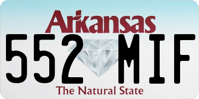 AR license plate 552MIF