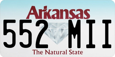 AR license plate 552MII