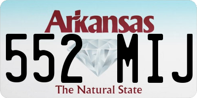 AR license plate 552MIJ