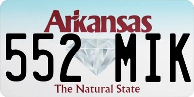 AR license plate 552MIK