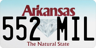 AR license plate 552MIL