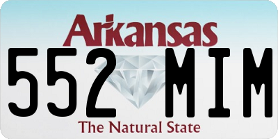 AR license plate 552MIM