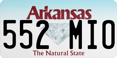 AR license plate 552MIO