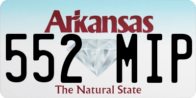AR license plate 552MIP