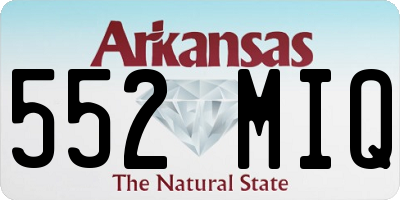 AR license plate 552MIQ