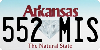 AR license plate 552MIS