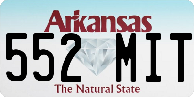 AR license plate 552MIT