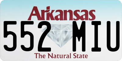 AR license plate 552MIU