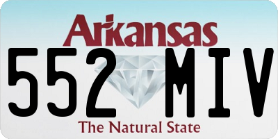AR license plate 552MIV