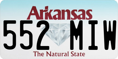 AR license plate 552MIW