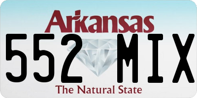 AR license plate 552MIX