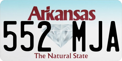 AR license plate 552MJA