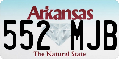 AR license plate 552MJB