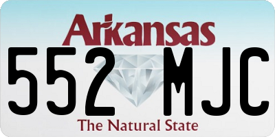 AR license plate 552MJC