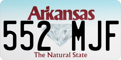 AR license plate 552MJF