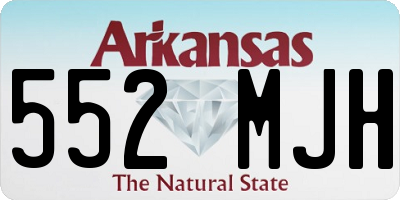 AR license plate 552MJH
