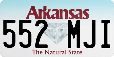 AR license plate 552MJI