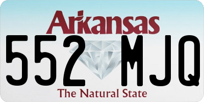 AR license plate 552MJQ