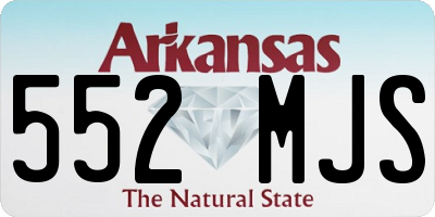 AR license plate 552MJS