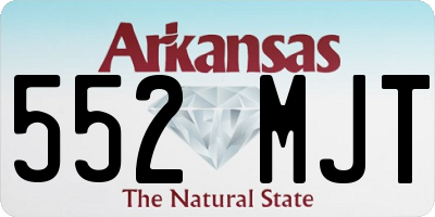 AR license plate 552MJT