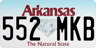 AR license plate 552MKB