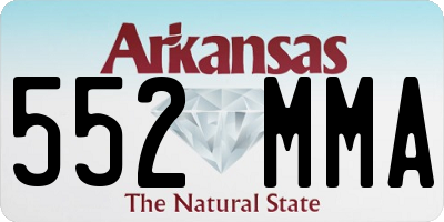 AR license plate 552MMA