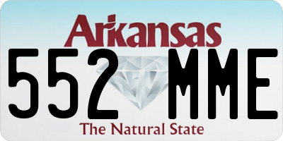 AR license plate 552MME