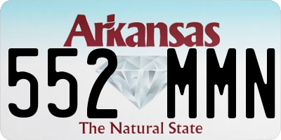 AR license plate 552MMN