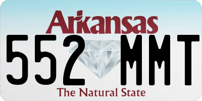 AR license plate 552MMT