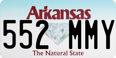 AR license plate 552MMY