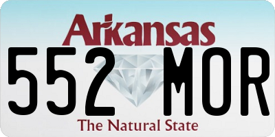AR license plate 552MOR