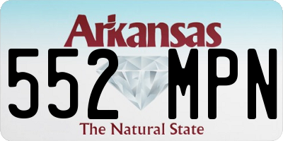 AR license plate 552MPN