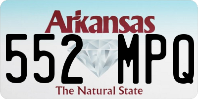 AR license plate 552MPQ