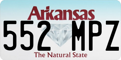 AR license plate 552MPZ