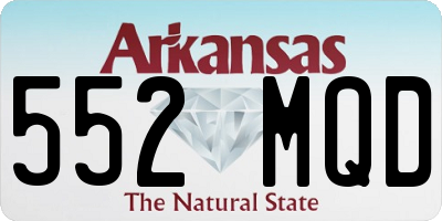 AR license plate 552MQD