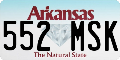 AR license plate 552MSK