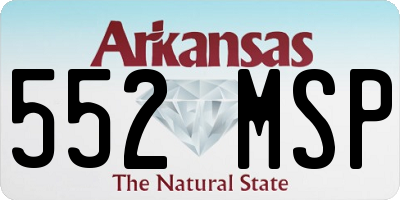 AR license plate 552MSP