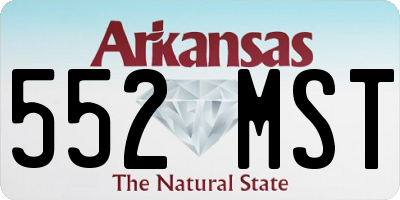 AR license plate 552MST