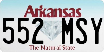 AR license plate 552MSY