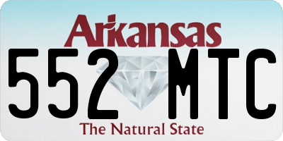 AR license plate 552MTC