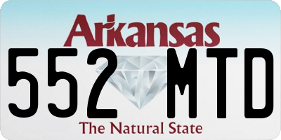 AR license plate 552MTD