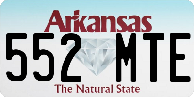 AR license plate 552MTE