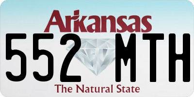 AR license plate 552MTH