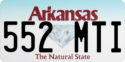 AR license plate 552MTI